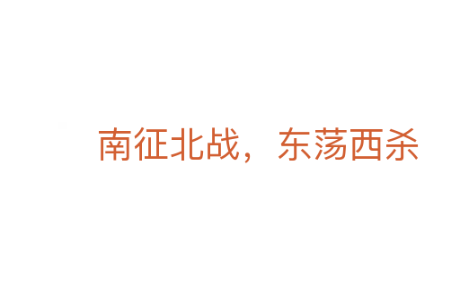 南征北战，东荡西   