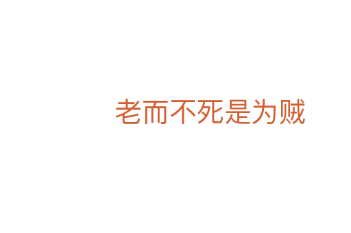 老而不   是为贼